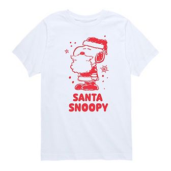 Boys 8-20 Peanuts Santa Snoopy Graphic Tee