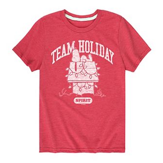 Boys 8-20 Peanuts Team Holiday Spirit Graphic Tee