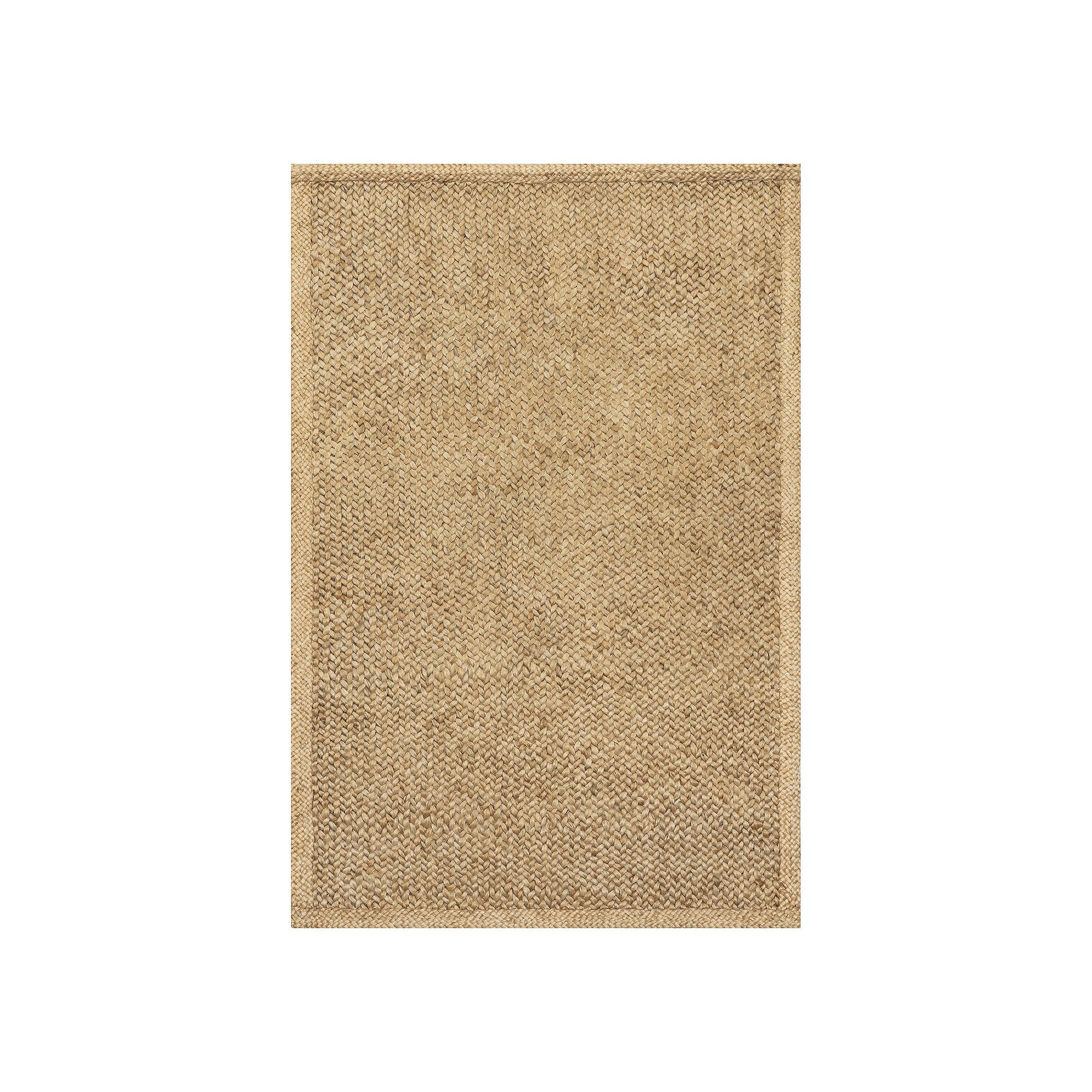 Rugs USA Willow Bordered Jute Area Rug, Natural
