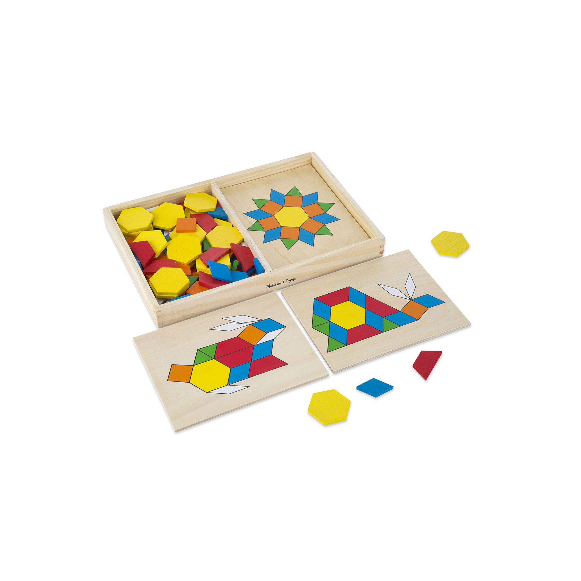 Melissa & Doug Pattern Blocks & Boards, Multicolor