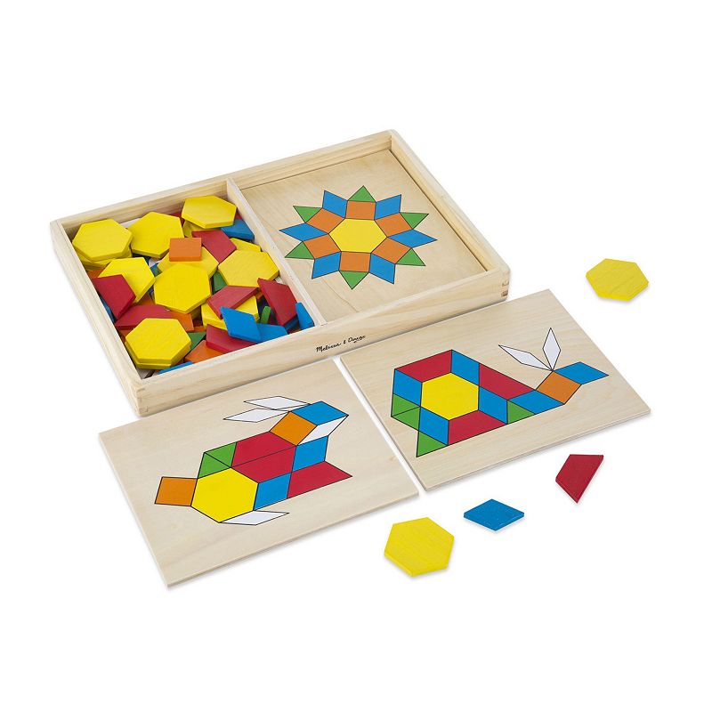 Melissa & Doug Pattern Blocks & Boards, Multicolor