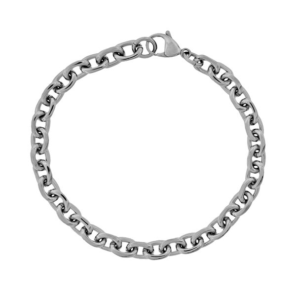 LYNX Stainless Steel Rolo Chain Bracelet - Men