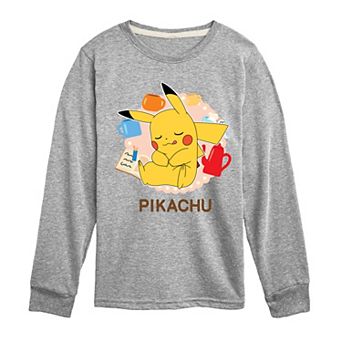 Boys 8-20 Pokemon Sleeping Pikachu Long Sleeve Graphic Tee