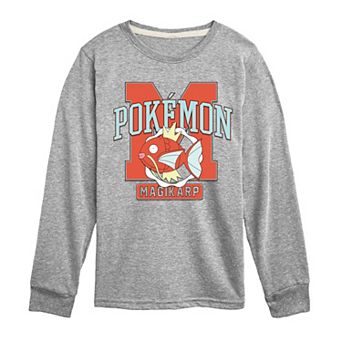 Boys 8-20 Pokemon Magikarp Varsity Long Sleeve Graphic Tee