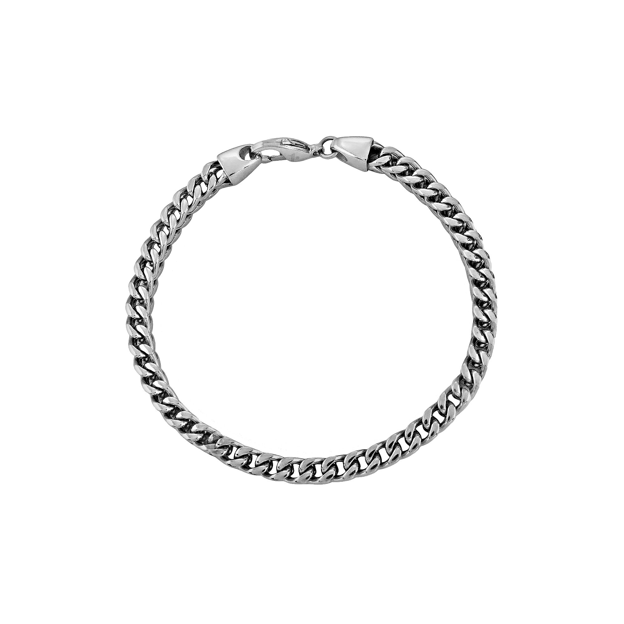 LYNX Stainless Steel 6mm Foxtail Chain Bracelet - Men, Mens, Silver