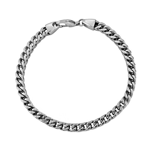 LYNX Stainless Steel 6mm Foxtail Chain Bracelet - Men