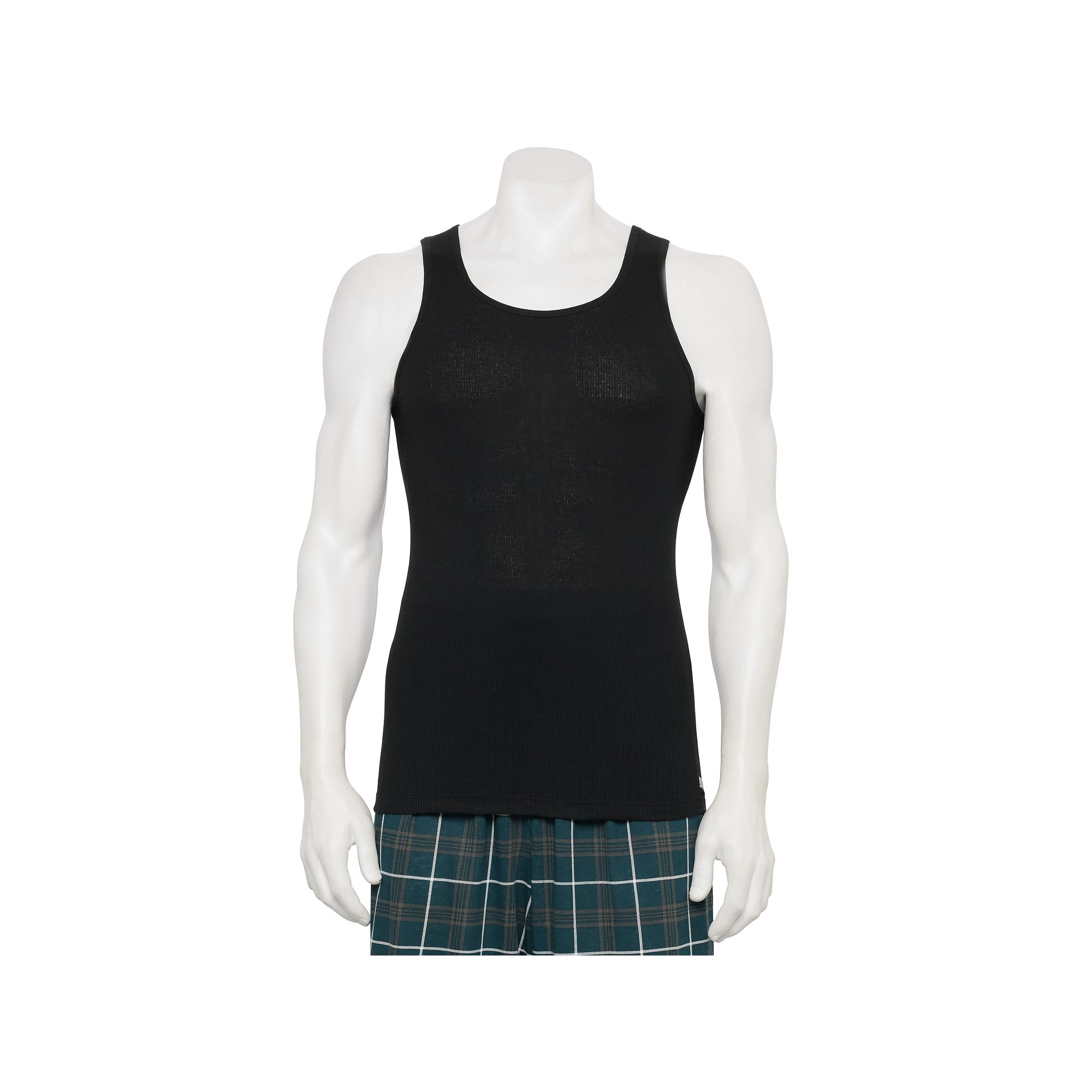 Mens Kenneth Cole Reaction Ribbed Tank Tops 4-Pack, Size: Small, Black