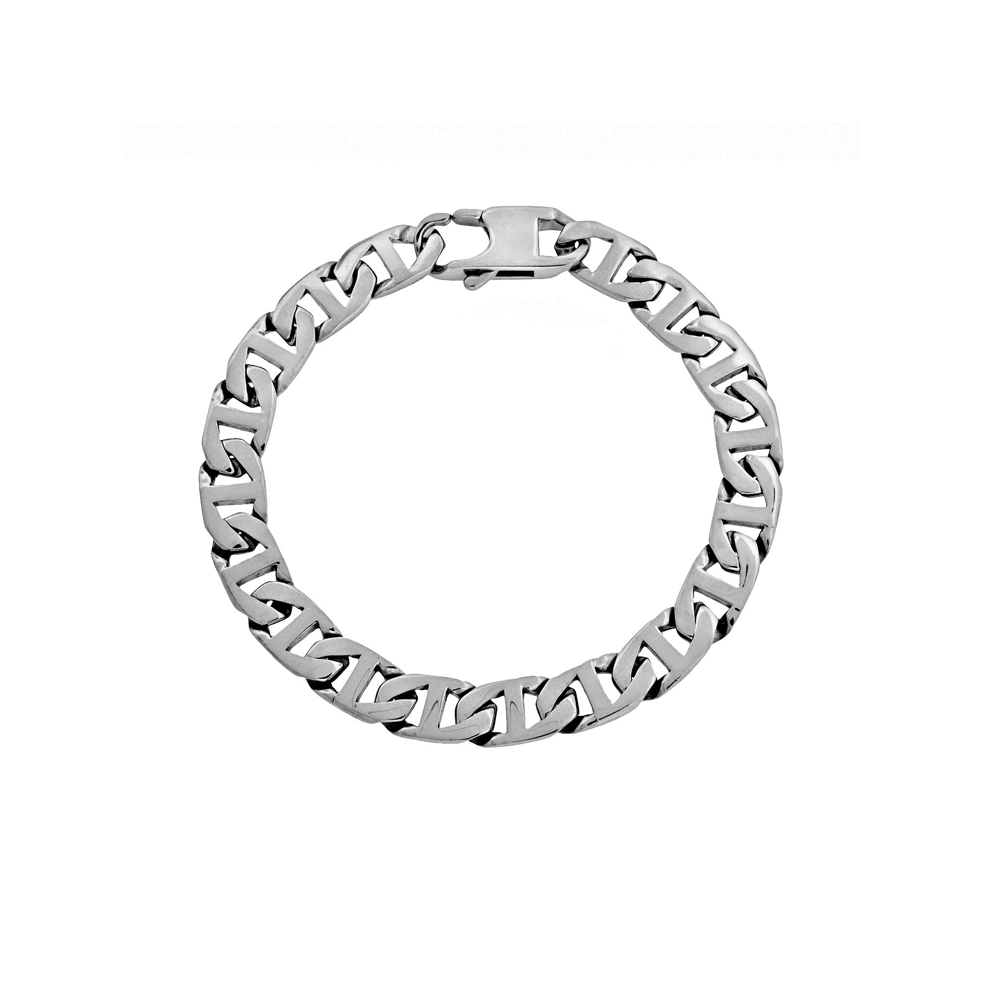 LYNX Stainless Steel Mariner Chain Bracelet - Men, Mens, Size: 9, Silve