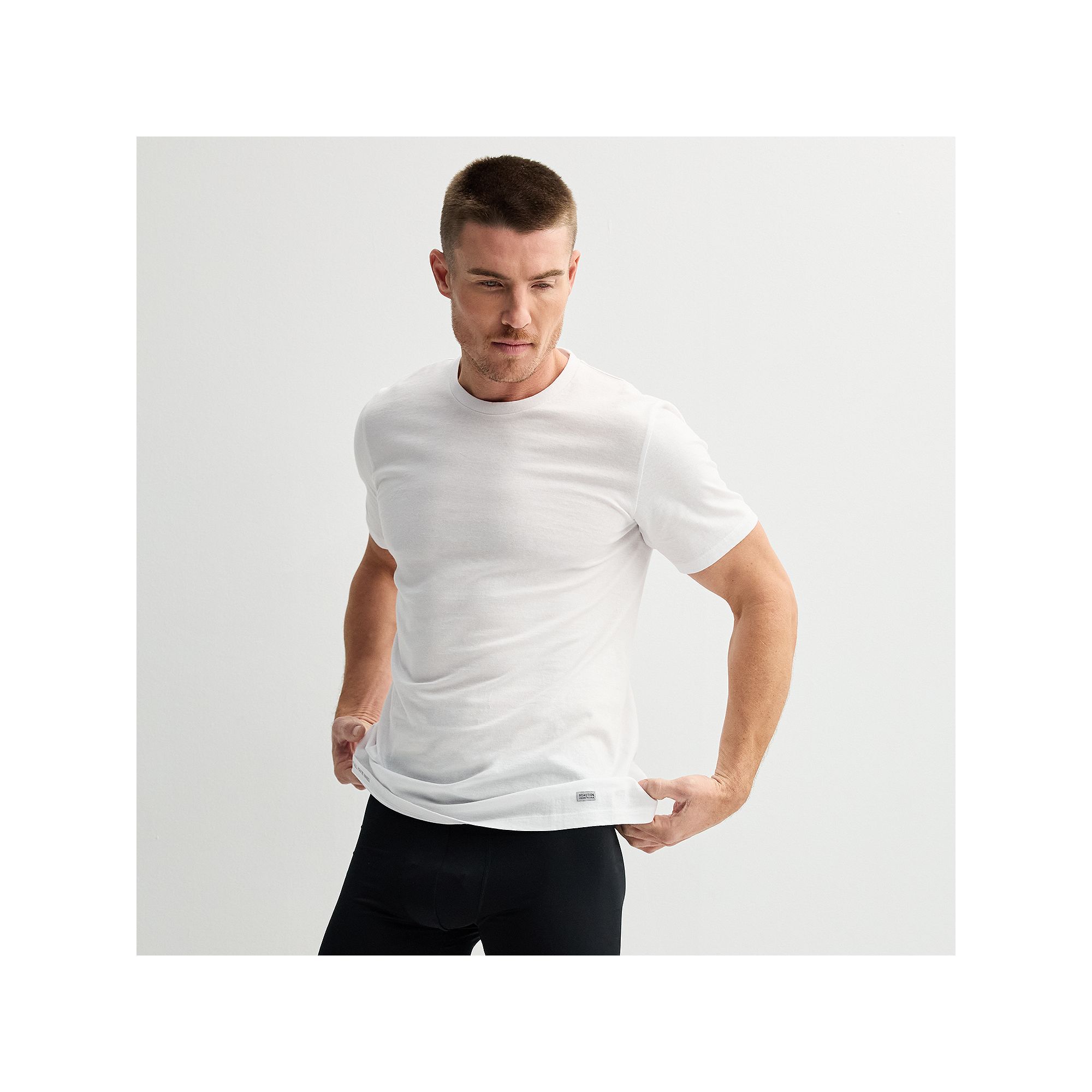 Mens Kenneth Cole Reaction Cotton Crew Neck Undershirts 3-Pack, Size: Smal