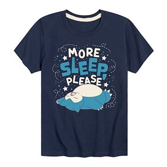 Boys 8-20 Pokemon Snorlax More Sleep Please Graphic Tee