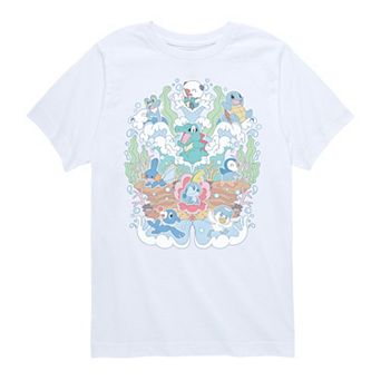 Boys 8-20 Pokemon Water Starters Group Graphic Tee