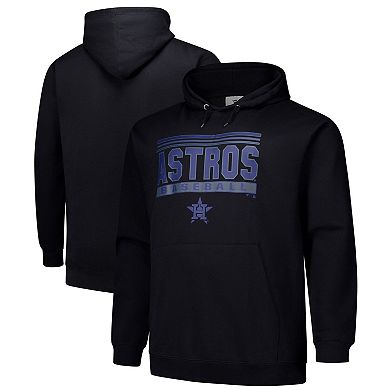 Men's Black Houston Astros Stack Fleece Pullover Hoodie