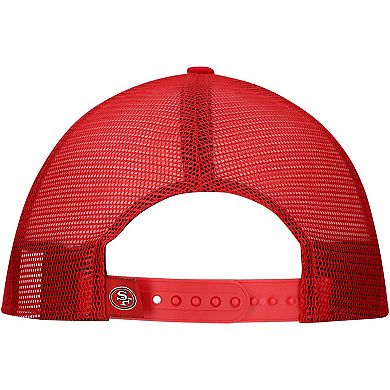 Men's New Era White/Scarlet San Francisco 49ers Distressed 9FIFTY A-Frame Snapback Hat