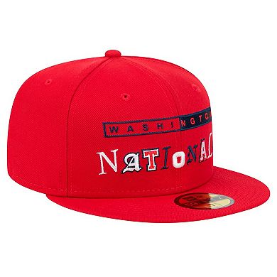 Men's New Era Red Washington Nationals Ransom 59FIFTY Fitted Hat