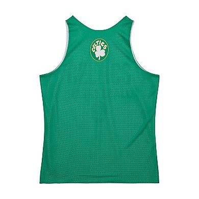 Men's Mitchell & Ness Kelly Green/White Boston Celtics Hardwood Classics Reversible Mesh Practice Jersey