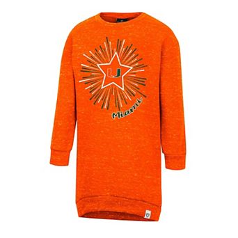 Girls Toddler Colosseum Orange Miami Hurricanes Cindy Lou Sweatshirt Dress