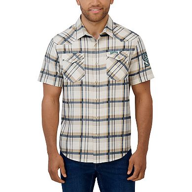 Men's Darius Rucker Collection by Fanatics Navy Seattle Mariners Plaid Full-Snap Shirt