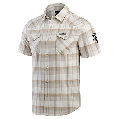 Men's Darius Rucker Collection by Fanatics Gray Chicago White Sox Plaid Full-Snap Shirt