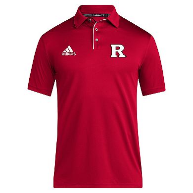 Men's adidas Scarlet Rutgers Scarlet Knights 2024 Coaches AEROREADY Polo