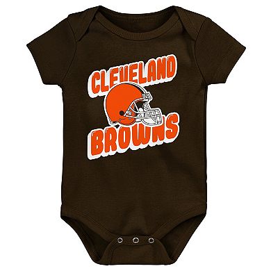 Infant Cleveland Browns Play Day Three-Pack Bodysuit Set