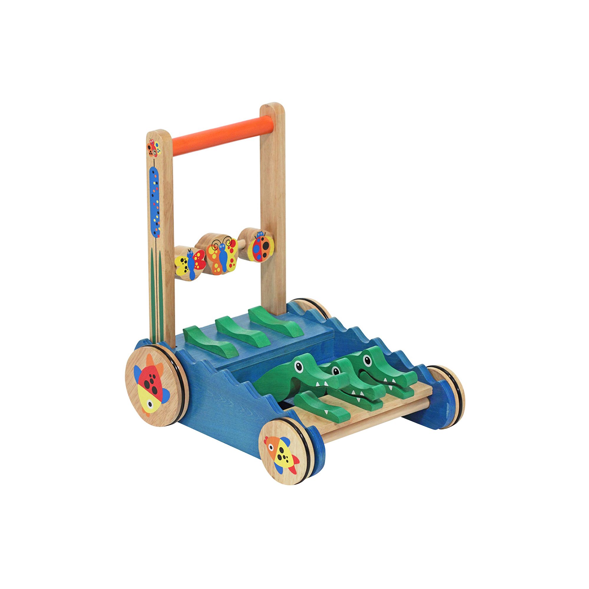 Melissa & Doug Chomp & Clack Alligator Push Toy, Multicolor