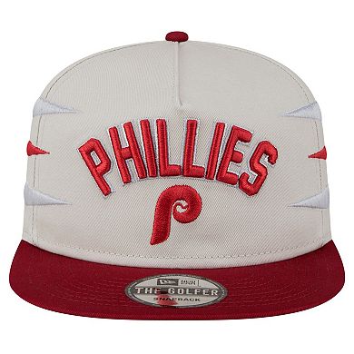 Men's New Era Cream Philadelphia Phillies Iron Golfer Snapback Hat