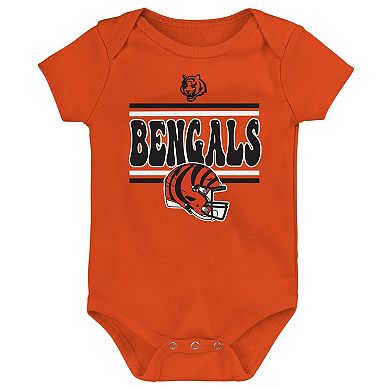 Infant Cincinnati Bengals Play Day Three-Pack Bodysuit Set