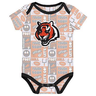 Infant Cincinnati Bengals Play Day Three-Pack Bodysuit Set