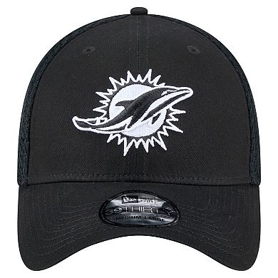 Men's New Era Black Miami Dolphins Main Neo 39THIRTY Flex Hat
