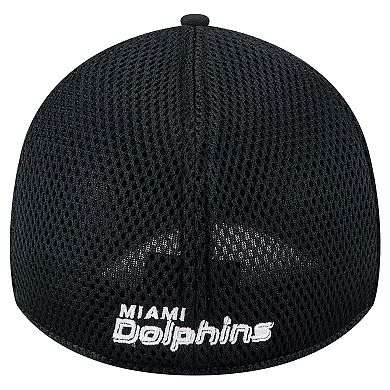 Men's New Era Black Miami Dolphins Main Neo 39THIRTY Flex Hat
