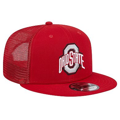 Men's New Era Scarlet Ohio State Buckeyes 9FIFTY Trucker Snapback Hat