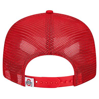 Men's New Era Scarlet Ohio State Buckeyes 9FIFTY Trucker Snapback Hat