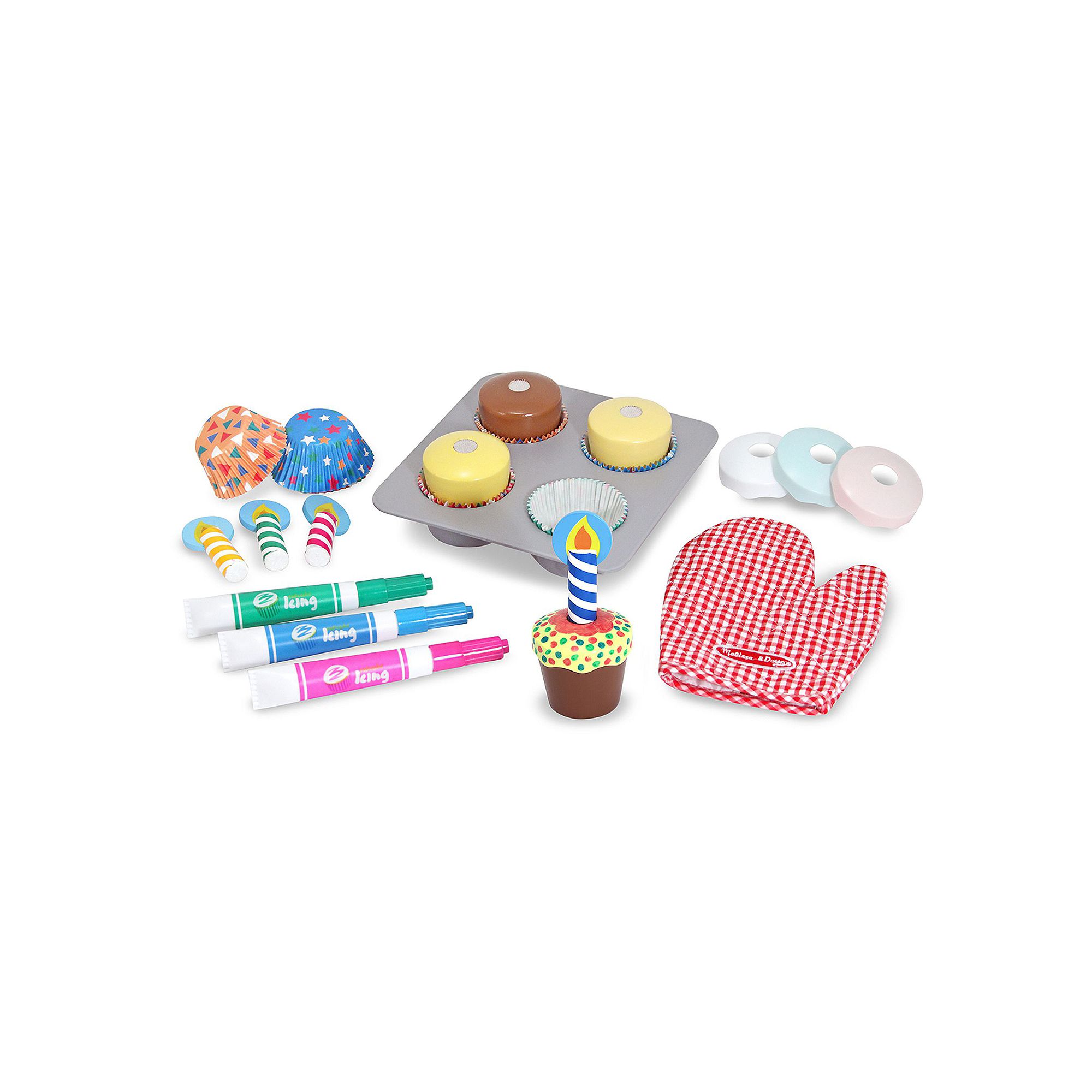 Melissa & Doug Bake & Decorate Cupcake Set, Multicolor