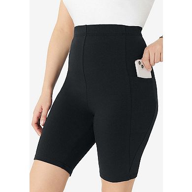 Roaman's Women's Plus Size Side-Pocket Bike Short