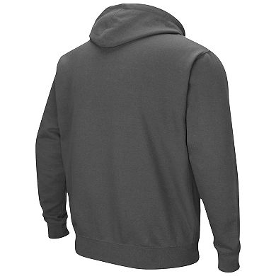 Men's Colosseum Charcoal Notre Dame Fighting Irish Arch & Logo 3.0 Pullover Hoodie
