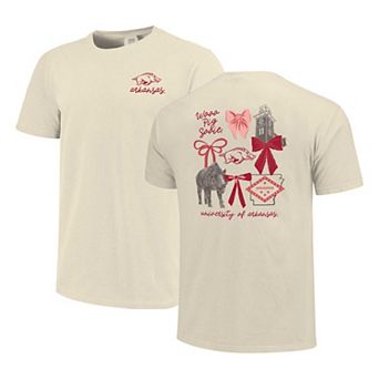 Unisex Image One Natural Arkansas Razorbacks Comfort Colors Coquette T-Shirt