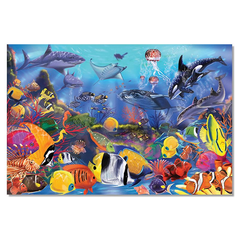 Melissa & Doug Underwater Floor Puzzle, Multicolor