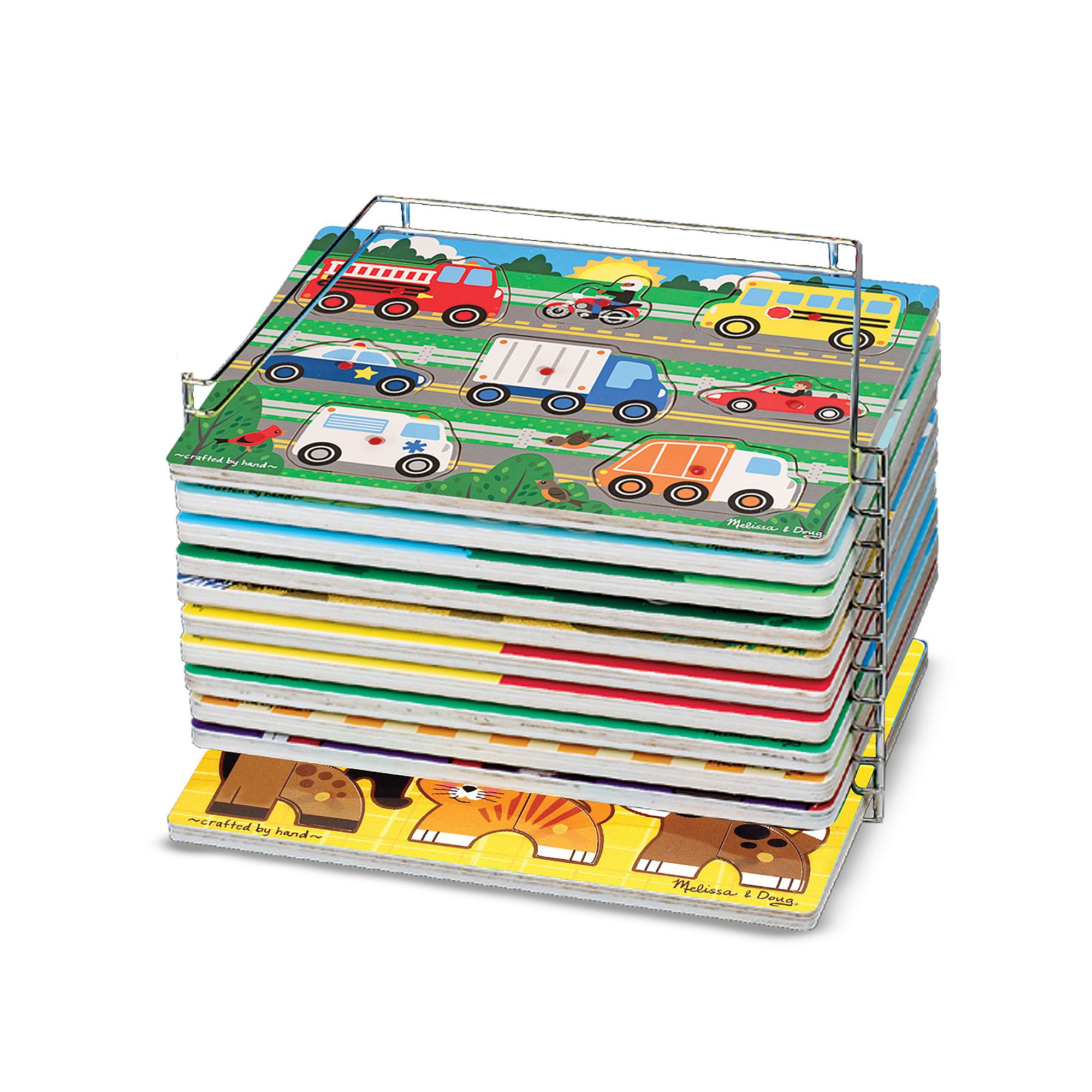Melissa & Doug Single Wire Puzzle Rack, Multicolor