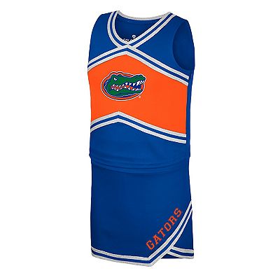 Girls Youth Colosseum Royal Florida Gators Cheerleader Top & Skirt Set