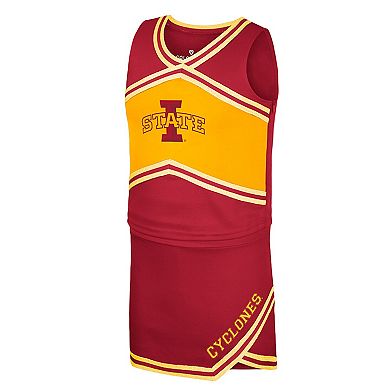 Girls Youth Colosseum Cardinal Iowa State Cyclones Cheerleader Top & Skirt Set
