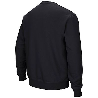Men's Colosseum Black Texas Longhorns Arch & Logo Pullover Sweatshirt