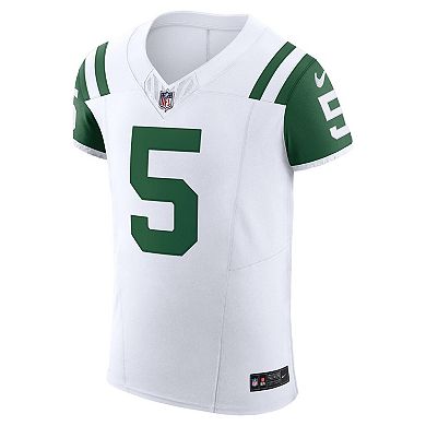Men's Nike Garrett Wilson White New York Jets Classic Alternate Vapor F.U.S.E. Elite Jersey