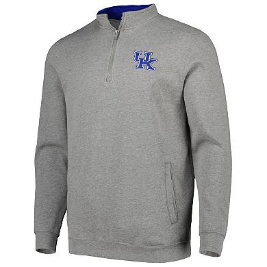 Men's Colosseum Heathered Gray Kentucky Wildcats Tortugas Quarter-Zip Sweatshirt