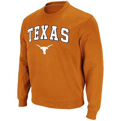 Men's Colosseum Texas Orange Texas Longhorns Arch & Logo Pullover Sweatshirt