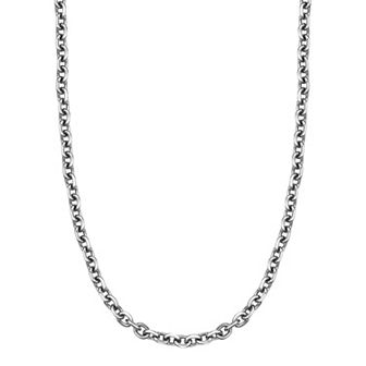 Men's LYNX Stainless Steel 7 mm Rolo Chain Necklace