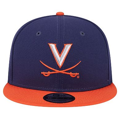Men's New Era Navy/Orange Virginia Cavaliers Two-Tone 9FIFTY Snapback Hat