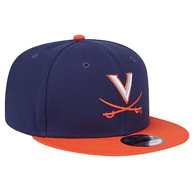 Men's New Era Navy/Orange Virginia Cavaliers Two-Tone 9FIFTY Snapback Hat