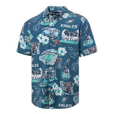Men's Reyn Spooner Kelly Green Philadelphia Eagles Scenic Button-Down Shirt