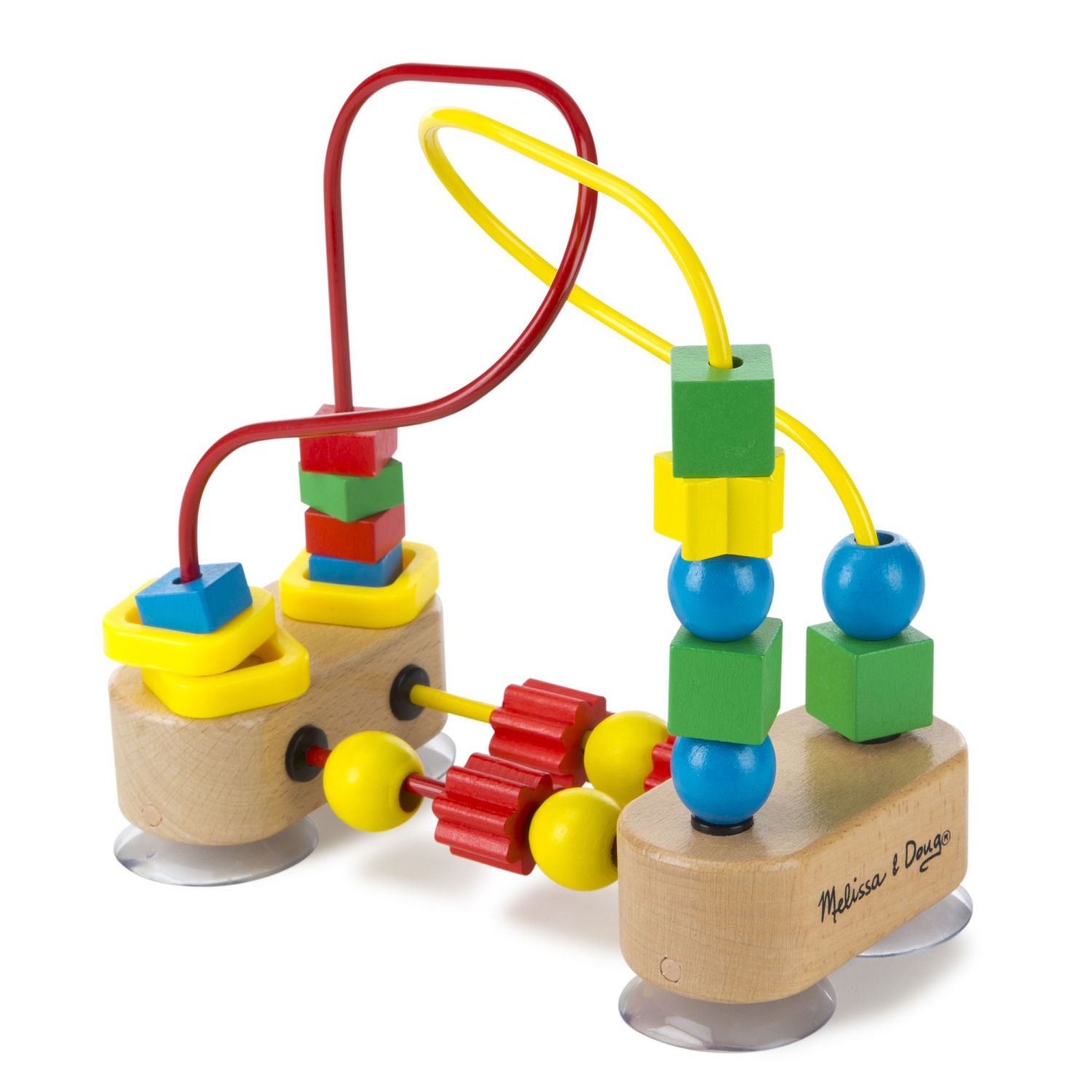 melissa & doug rainbow caterpillar gear toy with 6 interchangeable gears