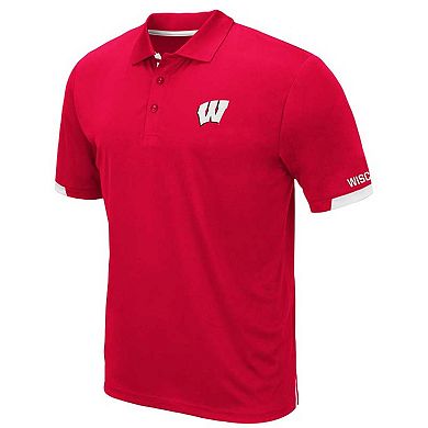 Men's Colosseum Red Wisconsin Badgers Big & Tall Santry Polo
